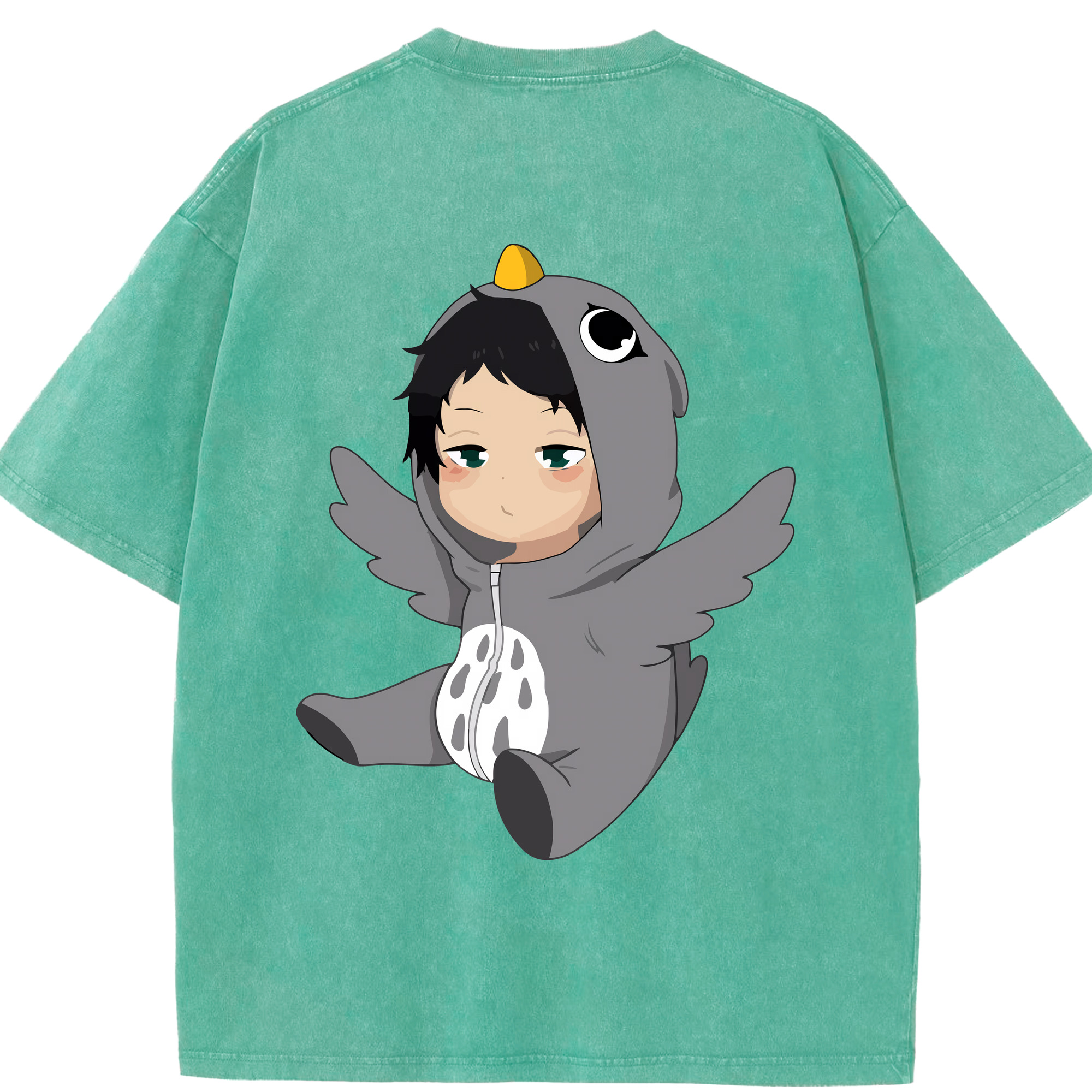 （画像用） ハイキュー!! Haikyu!! 綿100% ヴィンテージ風 半袖Tシャツ（背面プリント）